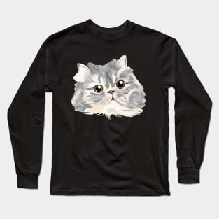 Grey Cream Cat Boy Head _ Bunniesmee Long Sleeve T-Shirt